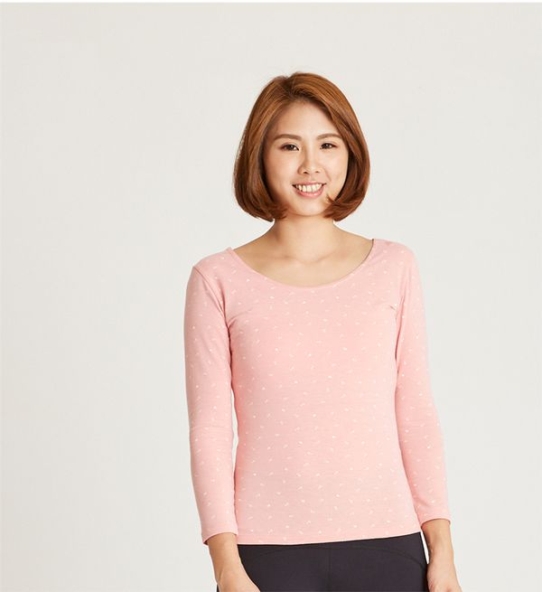 麗嬰房 Little moni - 發熱紗圓領上衣-成人-粉紅