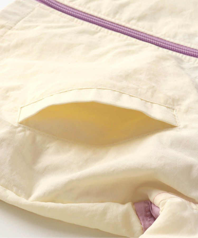 日本 apres les cours - FILA聯名 連帽可拆撞色風衣外套-摩卡x淺藍