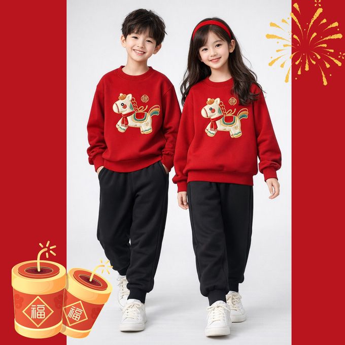 過年拜年喜氣馬到成功衛衣