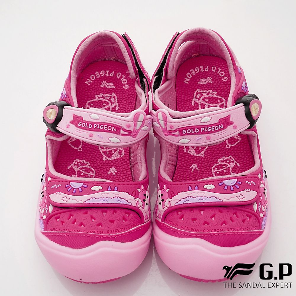 G.P - 護趾磁扣兒童涼鞋(中小童款)-桃紅