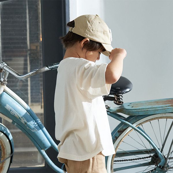 日本 b-ROOM - 純棉柔軟定番素色短袖上衣-淺黃