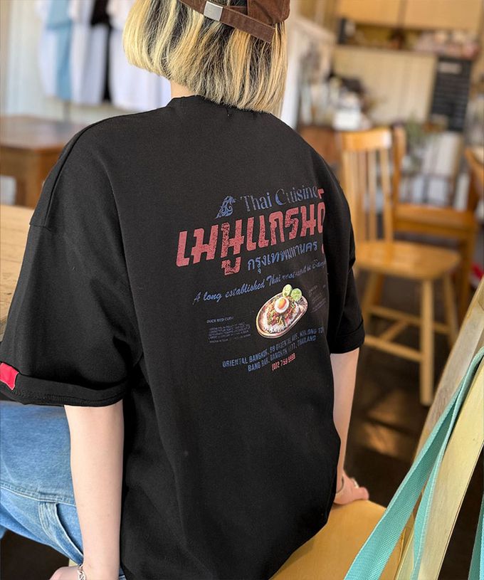 日本 Classical Elf - Java 純棉泰國風印花寬鬆短袖T恤-水藍