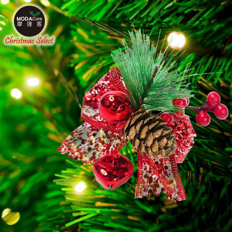 MODACore 摩達客 - 9cm聖誕派對裝飾紅色蝴蝶結六入組-禮物包裝適用