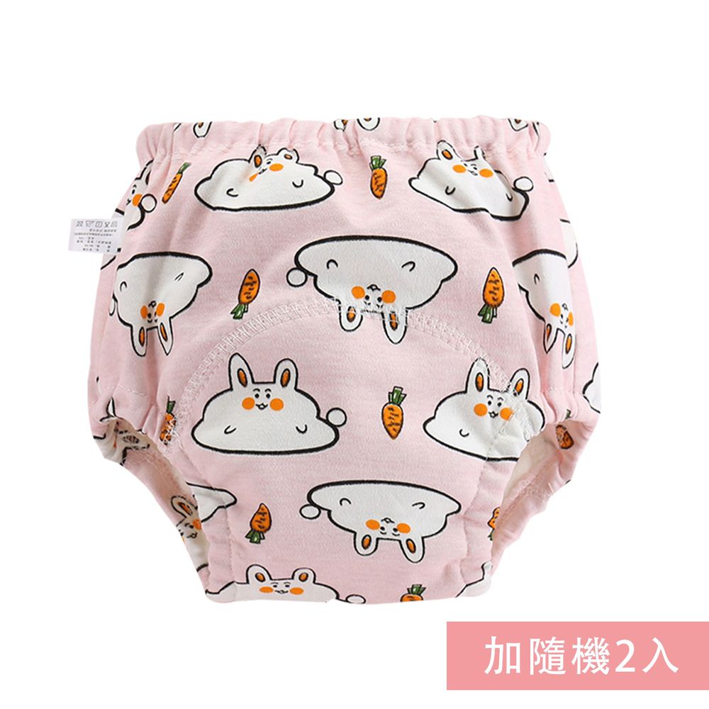 JoyNa - 純棉紗布學習尿布褲-3件入-兔子+隨機2入