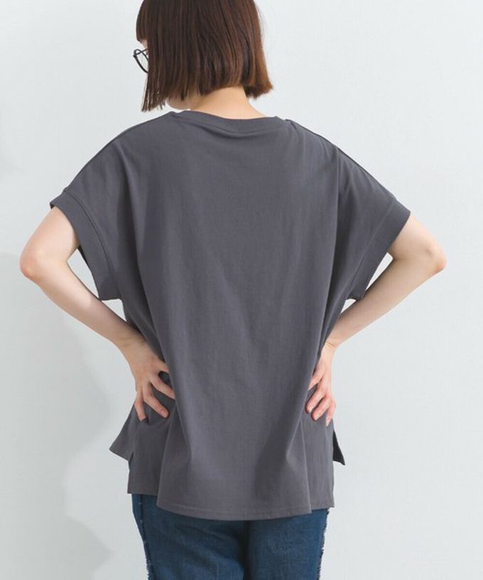 日本 Lupilien - 16支天竺棉 療癒印花法式袖上衣-貓咪的房間-淺棕