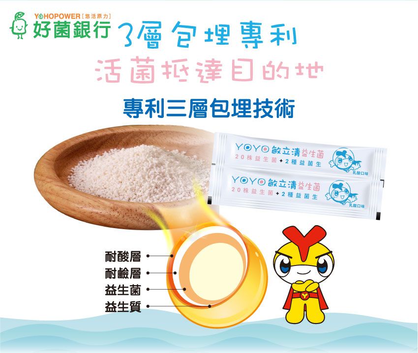 悠活原力 - YOYO敏立清益生菌-乳酸原味-60包/盒+小悠活兒童海藻鈣+牛奶鈣咀嚼錠-60錠/瓶(贈柳橙C軟糖2包)