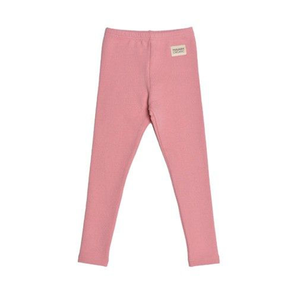 韓國 Mavarm Organic - 有機棉桃皮絨素色內搭褲-嫩粉紅