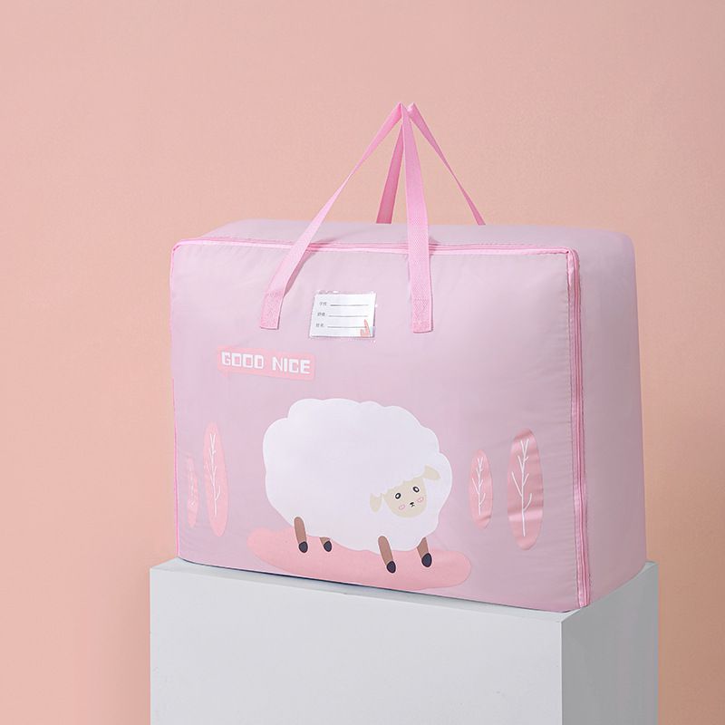 防水棉被收納袋-綿羊-粉色