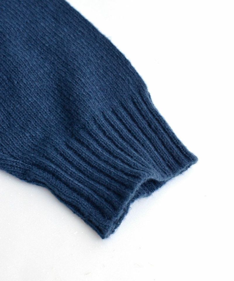 日本 zootie - 優雅高領羅紋針織洋裝-寶石藍