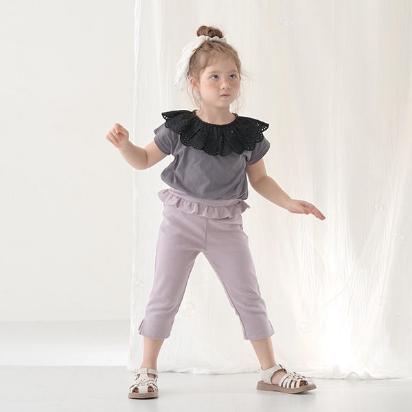 日本 Lycee mine - [官網熱銷] 腰間滾邊側開叉七分褲-格紋-卡其