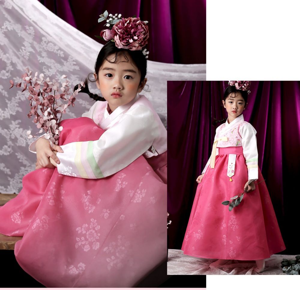 韓國 yedam - 女寶韓服-桃粉-不含頭飾