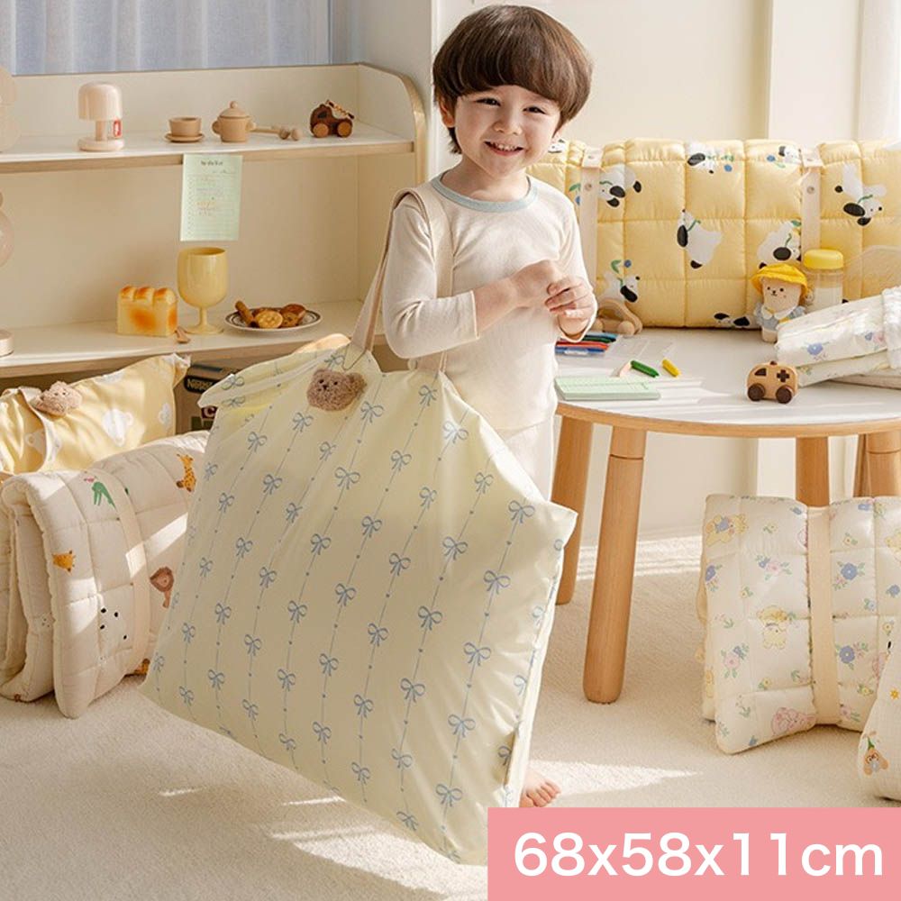 防水睡袋寬底收納袋(4cm雙面睡袋可用)-蝴蝶結串串 (68x58x11cm)