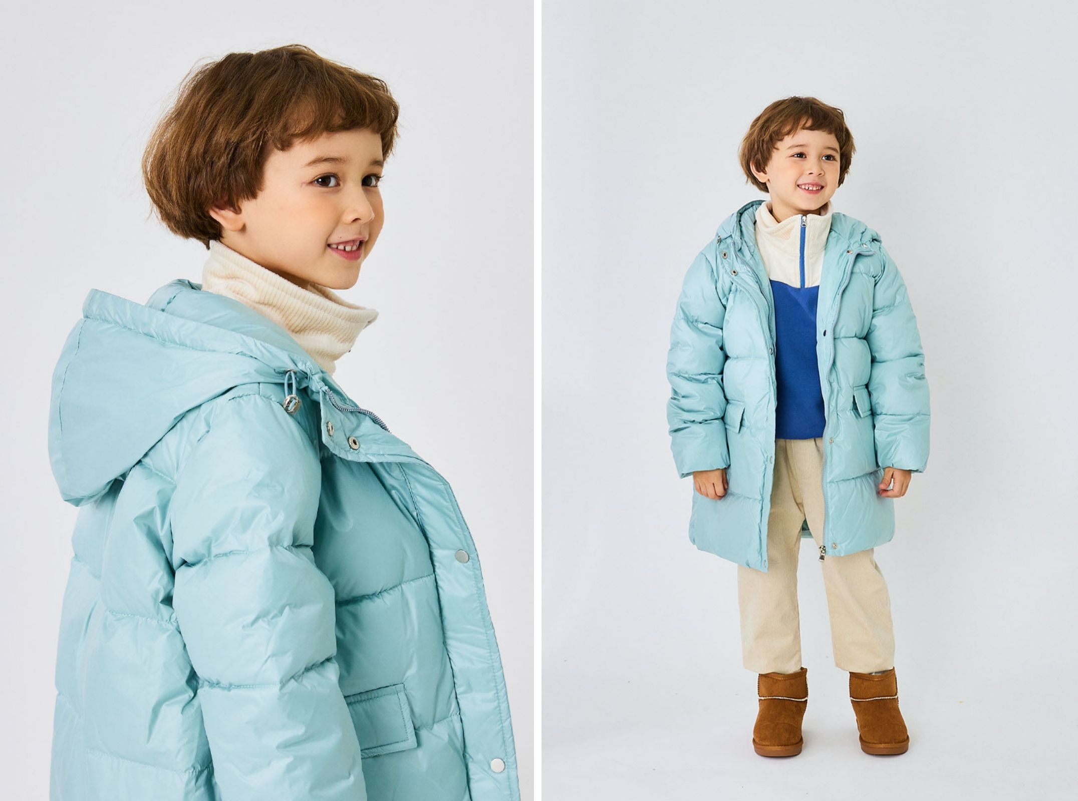 韓國 OZKIZ - 極致溫暖鴨絨/羽絨外套-60/40-櫻花粉