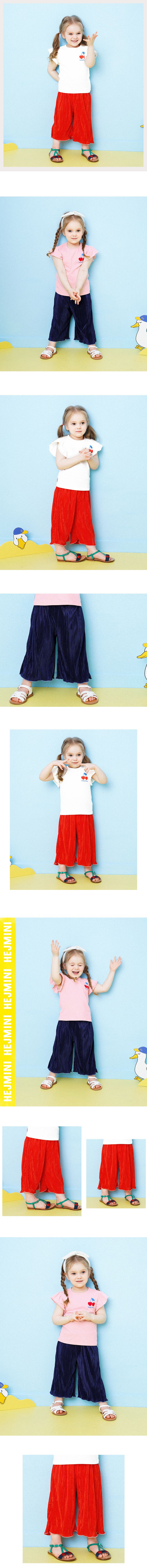 韓國 HEJMINI - 涼感寬鬆長褲-海軍藍