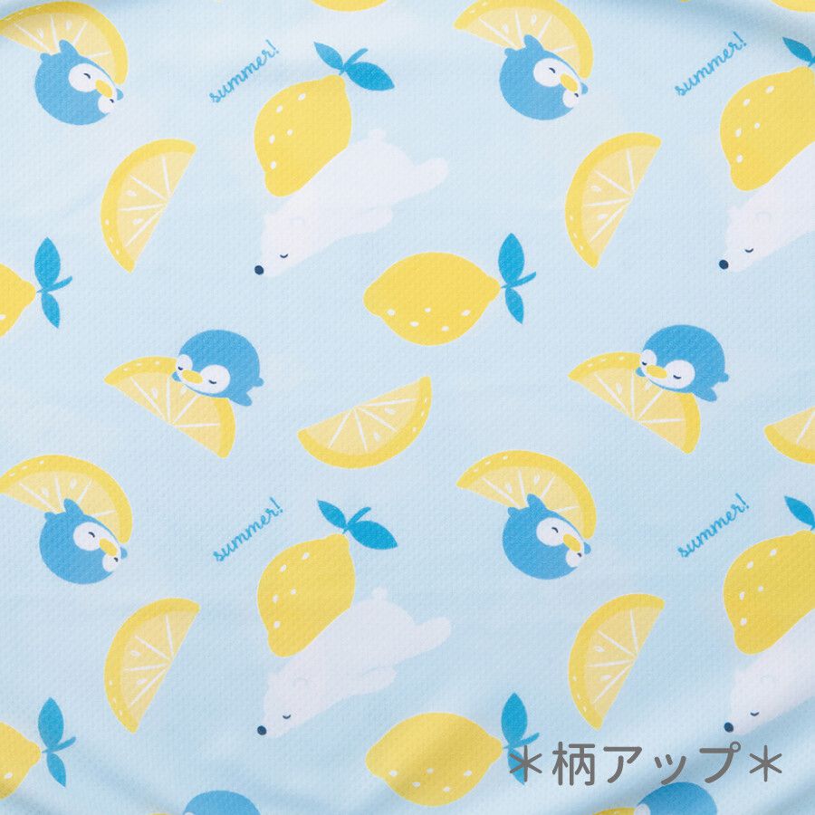 日本 LIV HEART - 抗UV水涼感巾(附收納袋)-檸檬企鵝 (30x100cm)