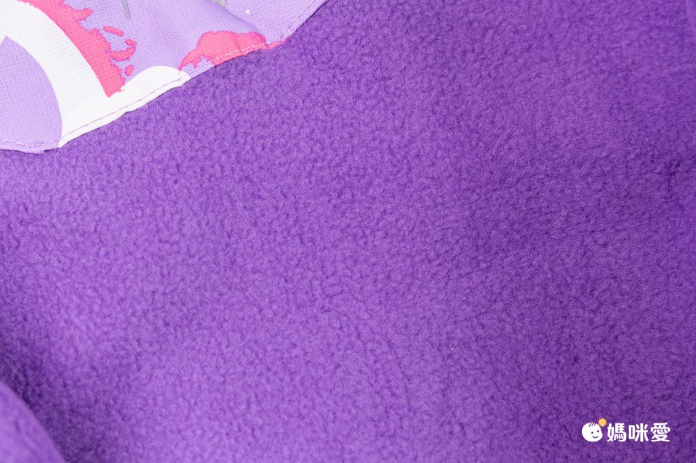 加絨款兒童防潑水衝鋒外套-獨角獸-淺紫色