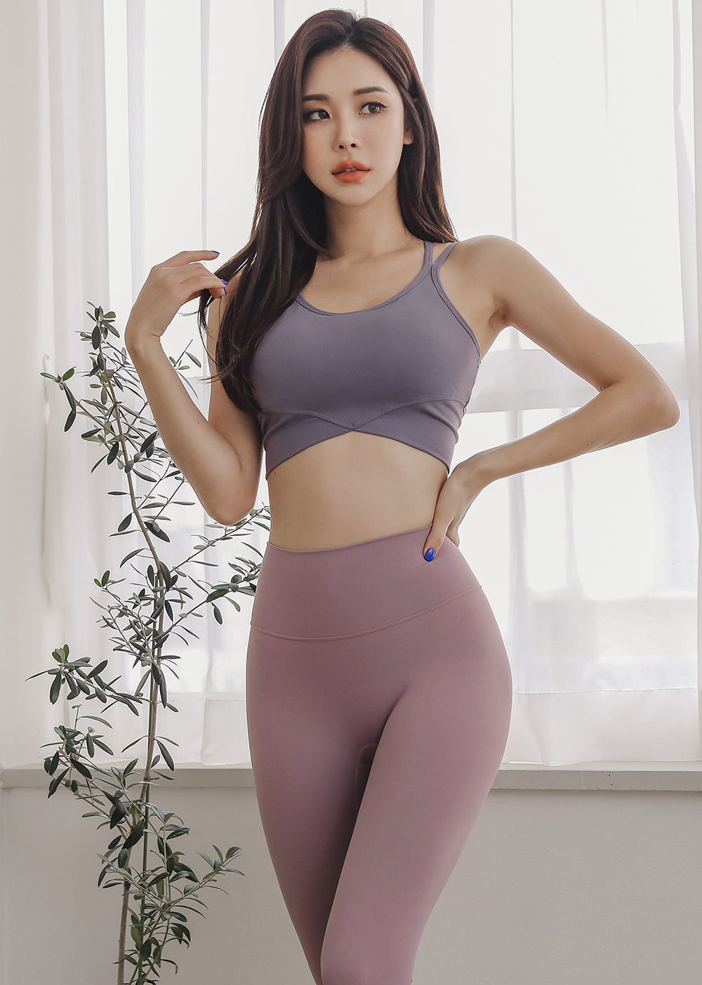 SportyChic - V Line雙線交叉運動內衣-CWT0074-紫羅蘭色