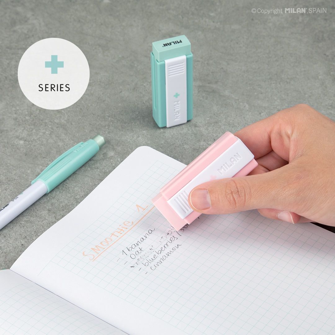 MILAN - 硬殼式工業級銀離子抗菌橡皮擦_櫻桃粉