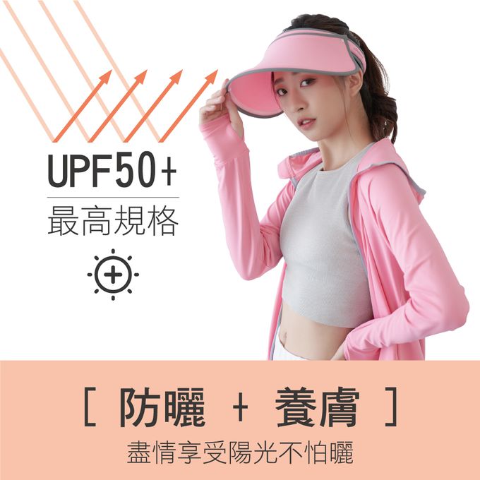 貝柔 Peilou - UPF50+光肌美顏遮陽帽-粉紅