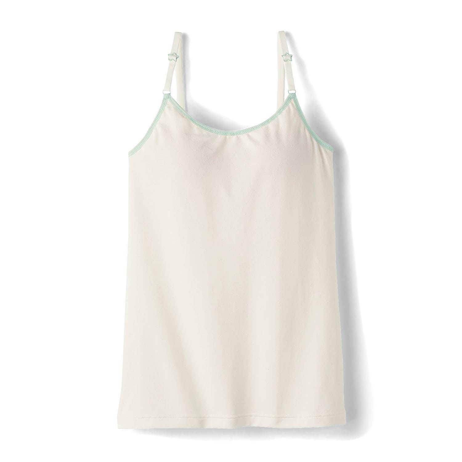 日本 Hummingchouchou - 排汗速乾 附Bra少女成長型內衣/內搭背心-肩帶可調-灰