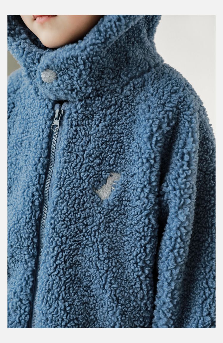 TONGMO - 羊羔絨立體造型外套-恐龍-綠色