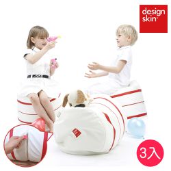Design Skin - 紅白連接豆豆椅/靠枕/抱枕(3入組)