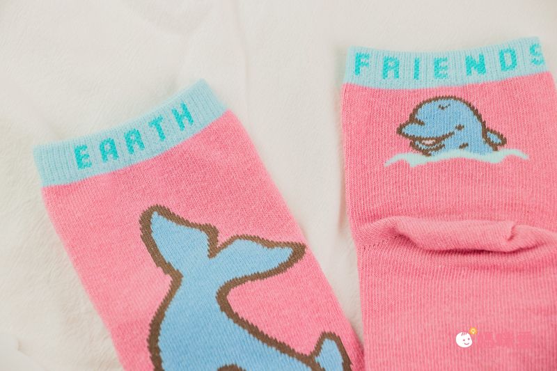 日本 aehwa - 地球的朋友 印花大人襪(媽媽)-花園鰻-水藍 (23~25cm)