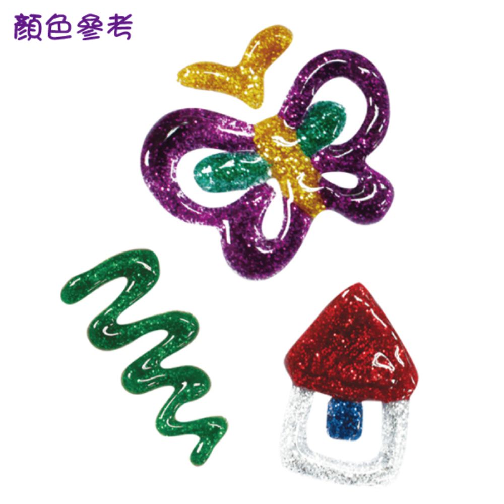10色金蔥膠