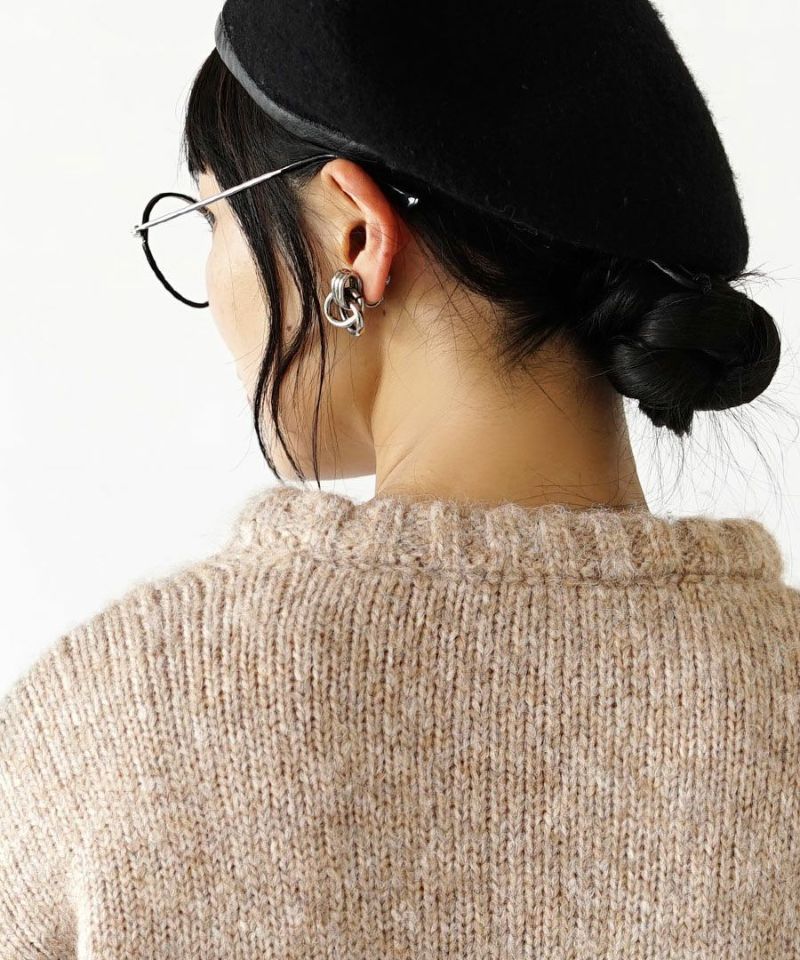 日本 zootie - 羊毛感柔軟羅紋寬鬆毛衣-淺棕