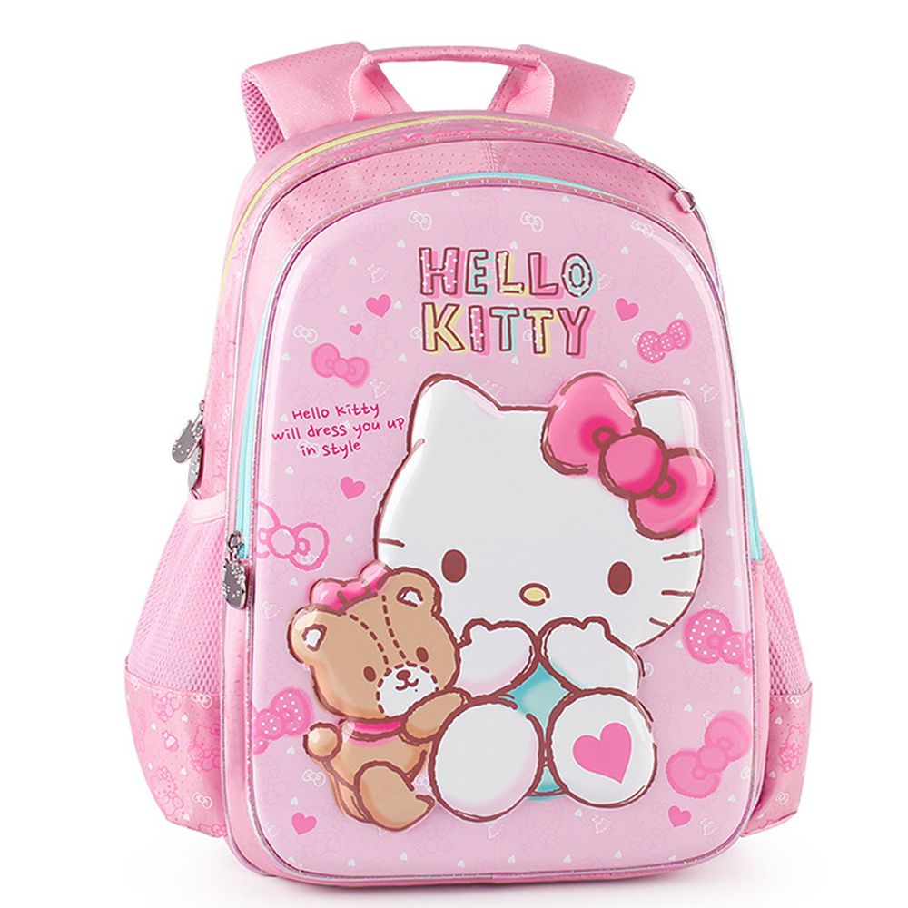 立體浮雕造型減壓書包-卡通人物Hello Kitty-粉色 (適合110-140cm)