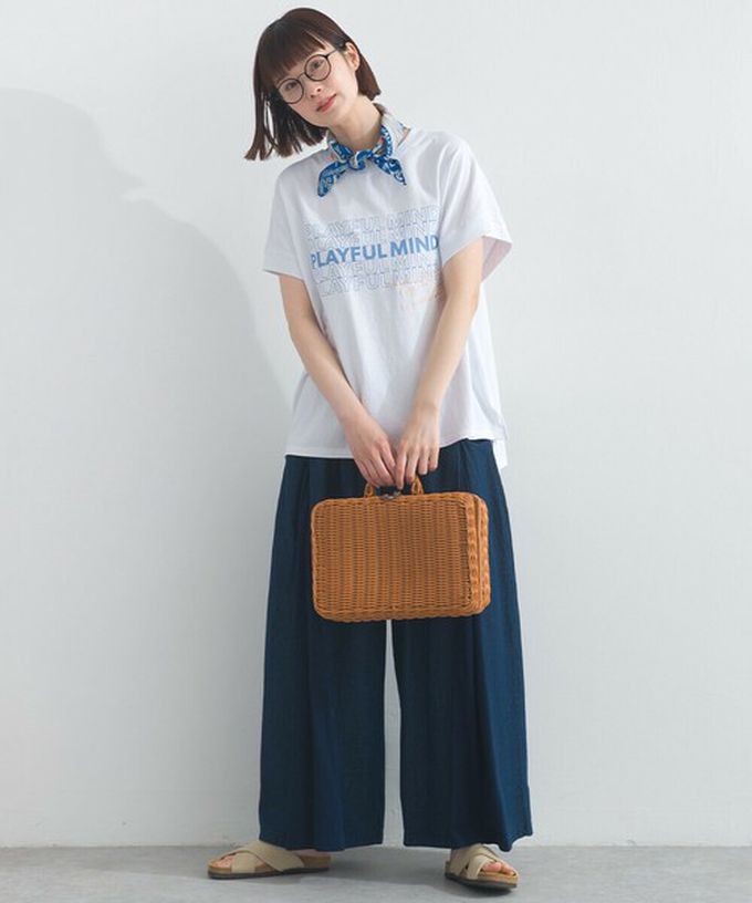 日本 Lupilien - 16OE天竺棉 法式英文標語短袖上衣-黑