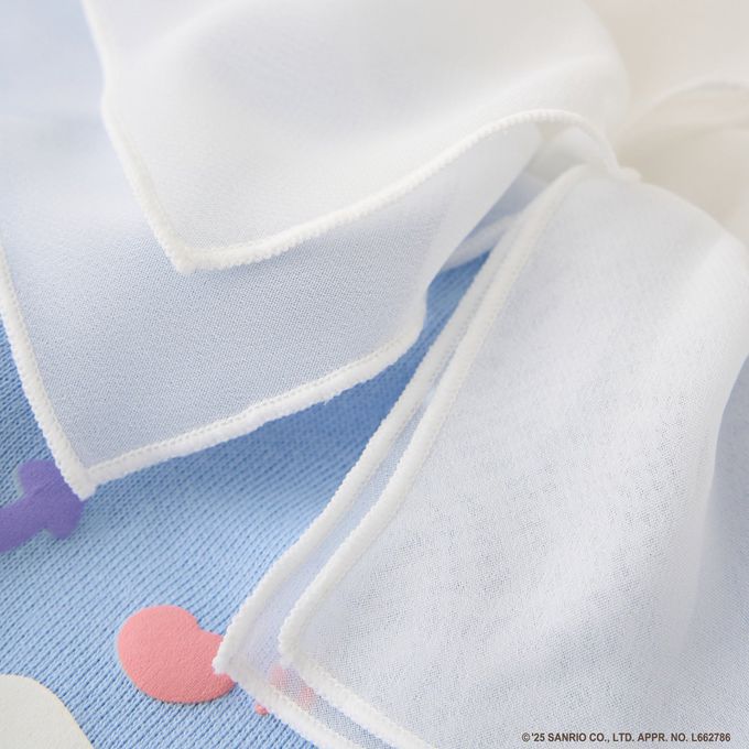 日本 Lycee mine - 連名款 正反兩穿純棉荷葉領長袖上衣-卡通人物三麗鷗-粉紅