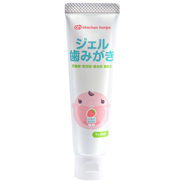 akachan honpo - 凝膠牙膏(草莓)-含氟量600ppm-35g