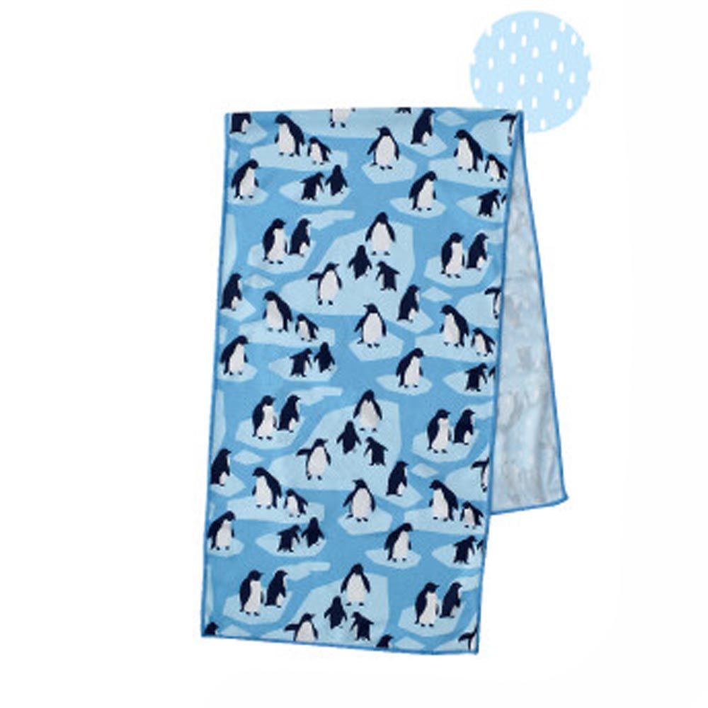 日本現代百貨 - 抗UV水涼感巾(附收納罐)-企鵝家庭 (30x100cm)