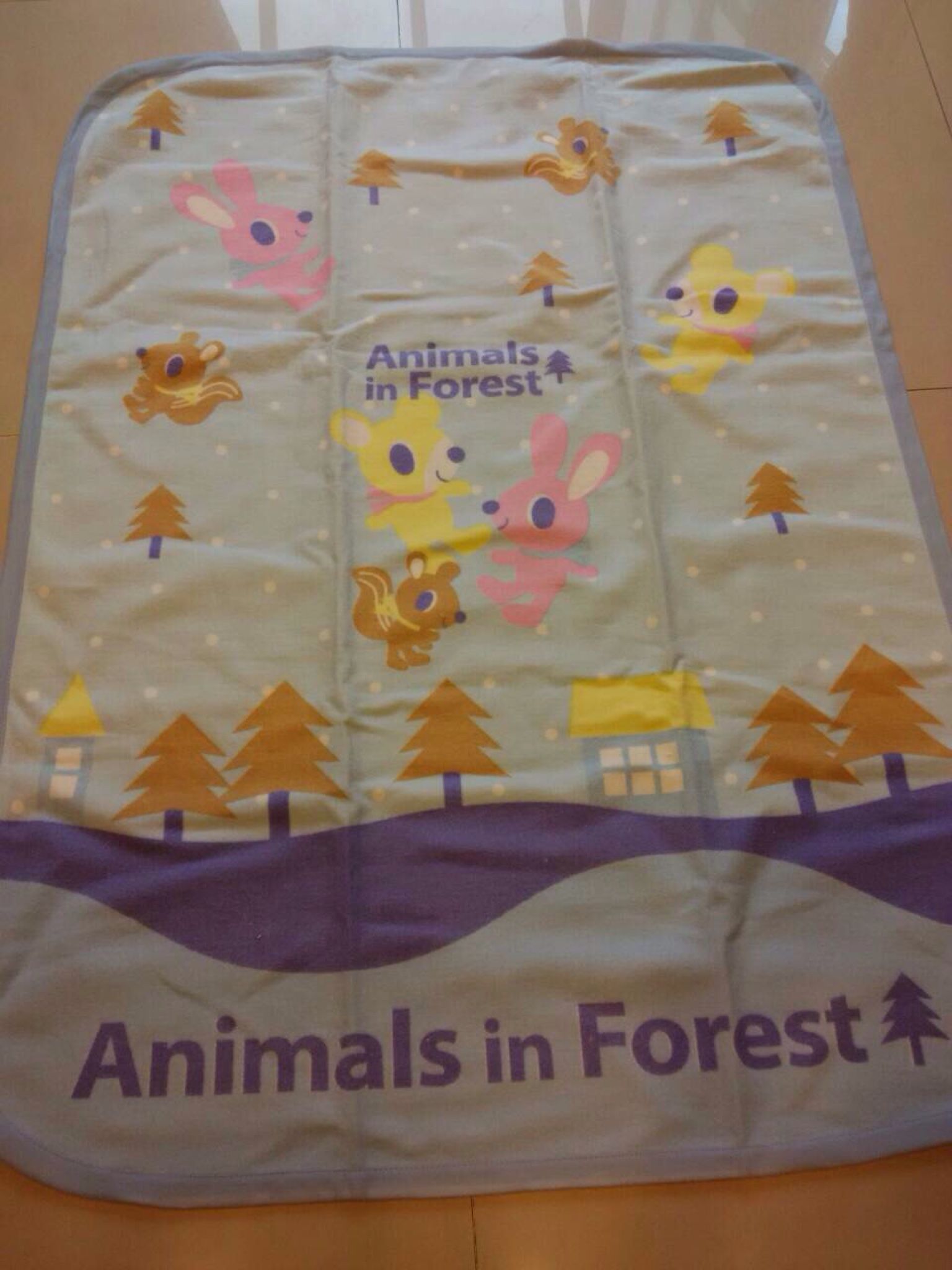 售 全新 寶寶可愛森林小狐狸圖案薄毛毯