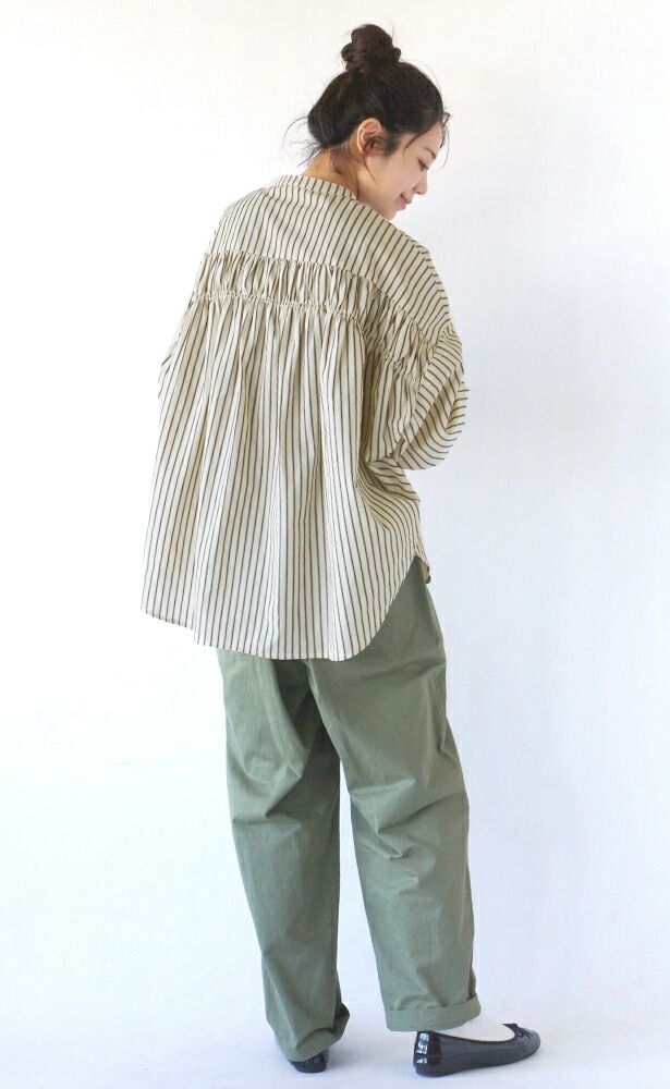 日本 zootie - 慵懶感後抽繩長袖襯衫-米杏