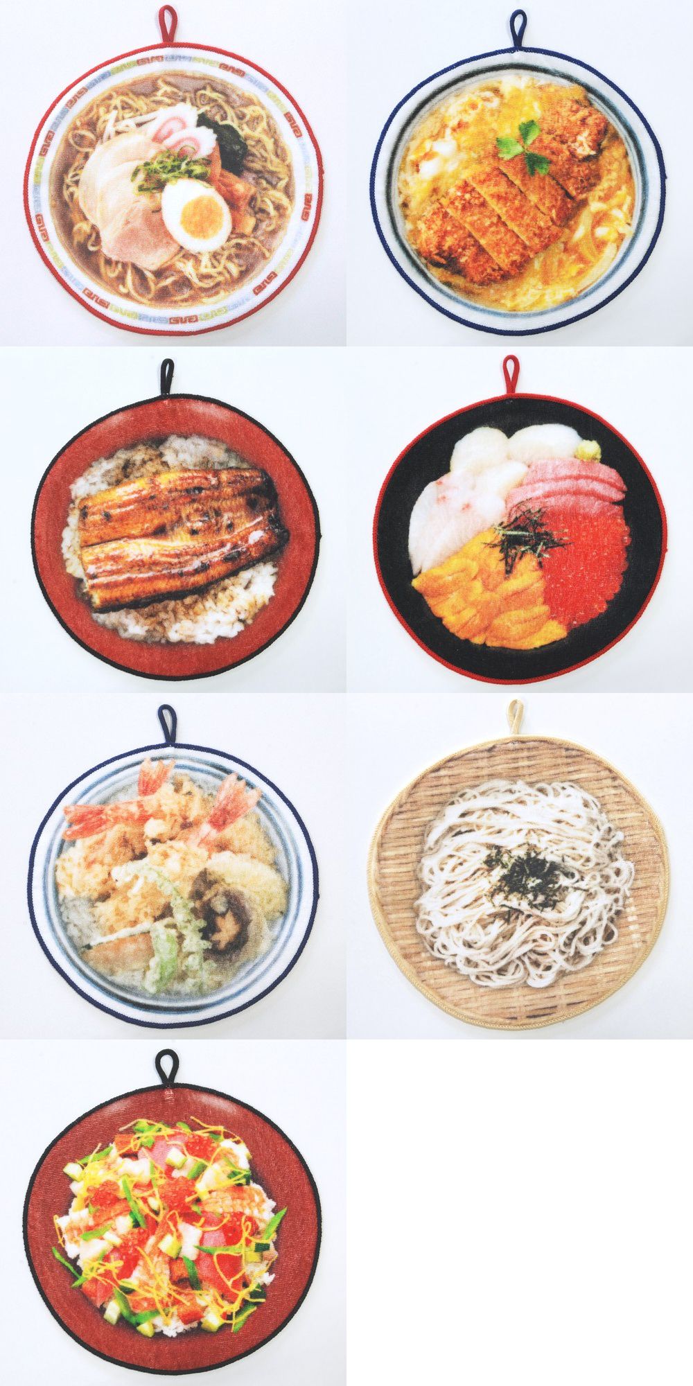 日本代購 - 仿真印花手帕/擦手巾-拉麵 (直徑21cm)