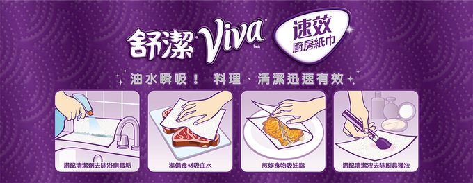 Kleenex 舒潔 - VIVA速效廚房紙巾-大小隨意撕 108張x6捲x6串/箱