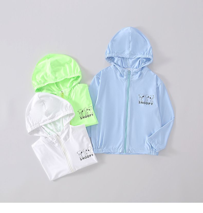 UPF50+卡通SNOOPY連帽防曬外套-SNOOPY家族-藍色