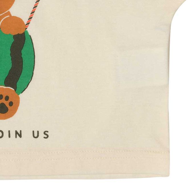 akachan honpo - 短袖T恤-印花 熊熊-象牙白色