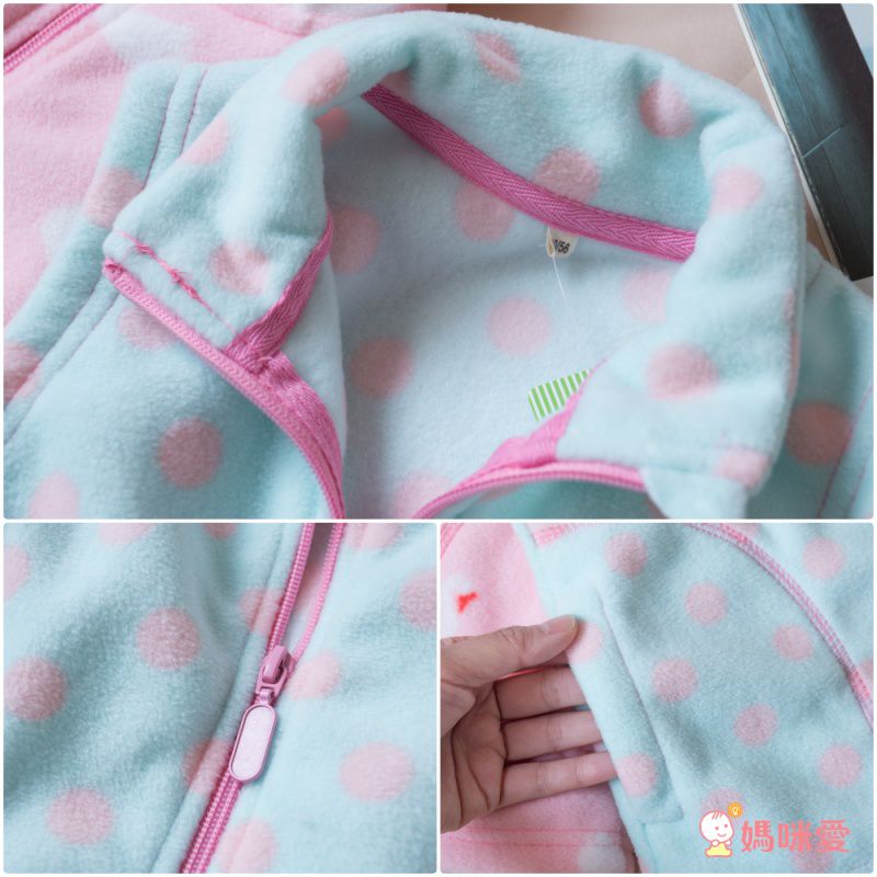 Fleece搖粒絨兒童背心-波紋愛心