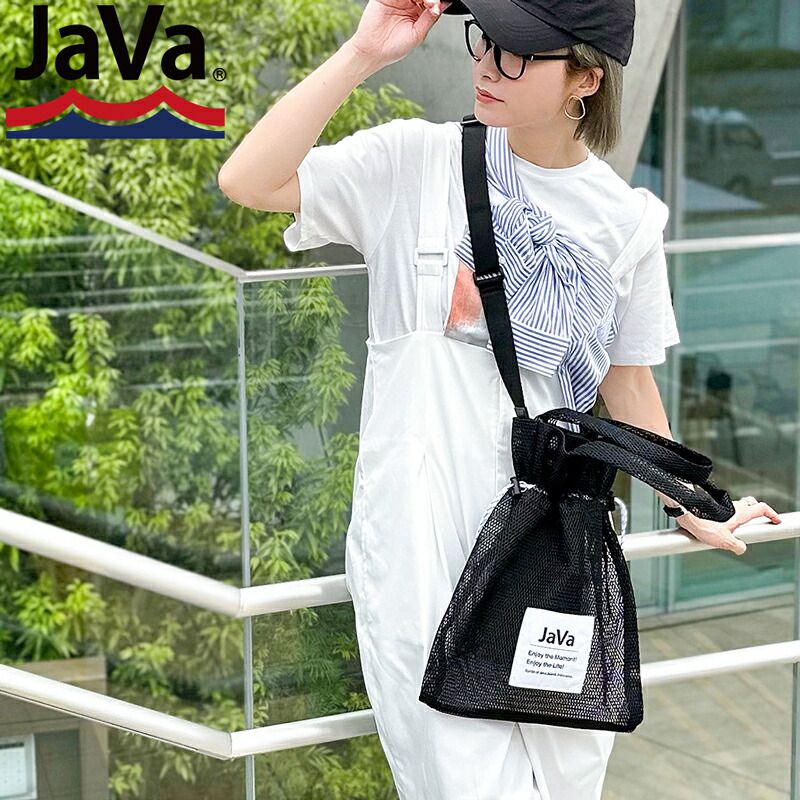 日本 Classical Elf - Java聯名 休閒抽繩洞洞提袋-深藍