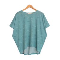 日本涼感服飾 - DRY 涼爽快乾舒適家居短袖上衣-北極熊-藍灰 (M-L Free)