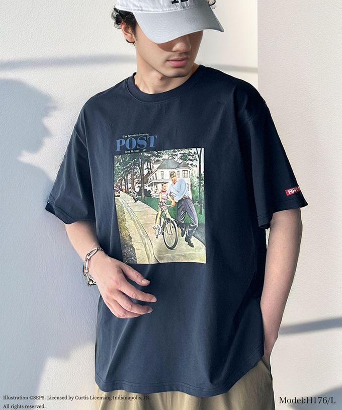 日本 Classical Elf - 設計師聯名 復古印花寬版T恤-自行車課-白