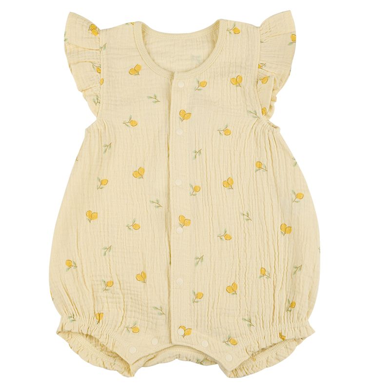 akachan honpo - 包屁衣-穆斯林棉紗 水果-黃色