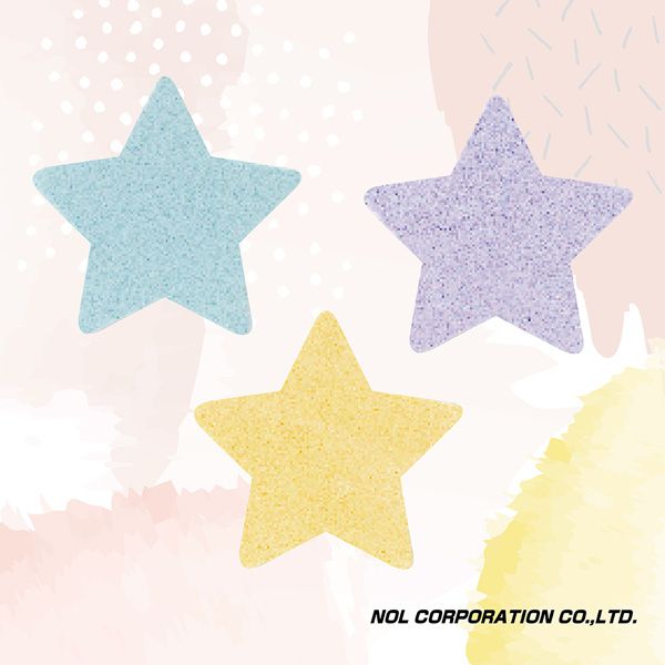 日本 NOL - 星星造型入浴劑-超值3入組-粉紅/粉黃/粉白