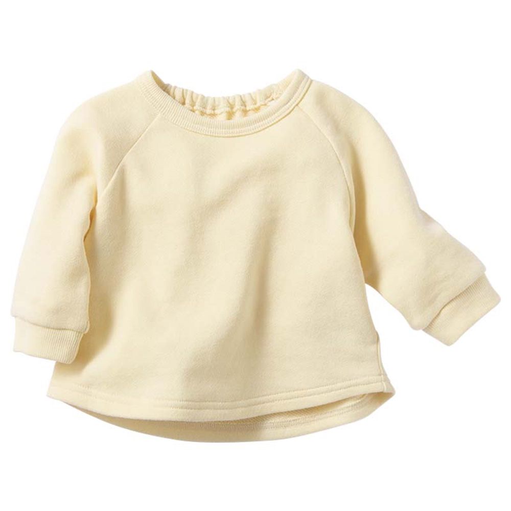 寶寶長大的第一件上衣-毛圈內裡-象牙白色