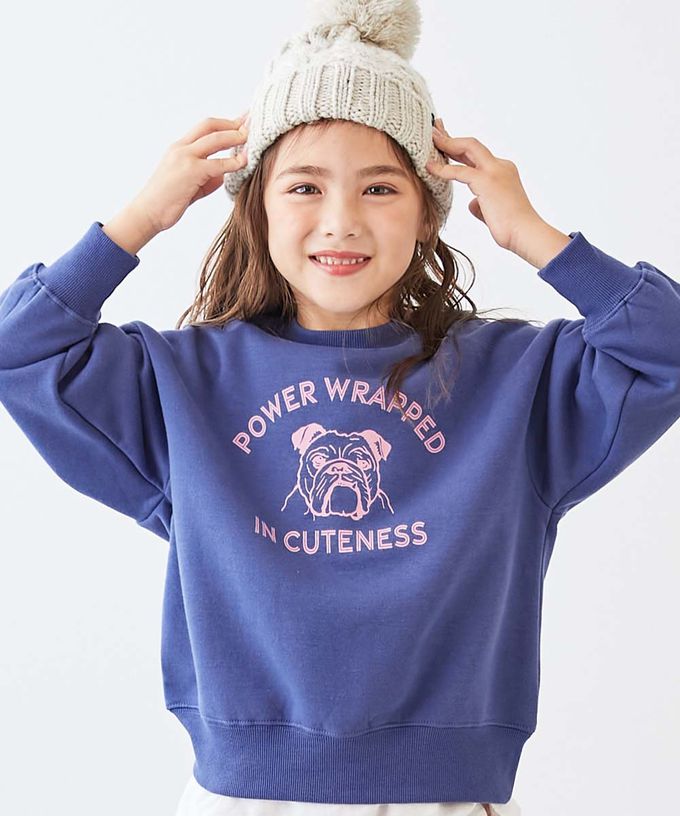 日本 devirock - 裏起毛動物印花大學T-老虎-黑