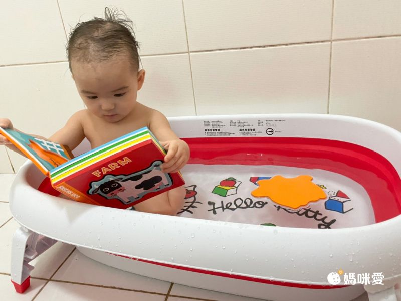 Karibu - 嘉嬰寶嬰兒摺疊浴盆-藍色Hello Kitty