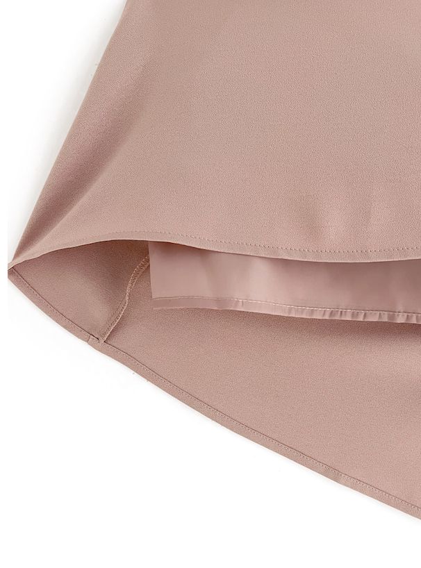 日本 GRL - 法式優雅撞色收腰雪紡洋裝-深藍x白 (F)